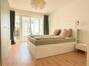 Schlafzimmer (Bild wurde mit Hilfe von Künstlicher Intelligenz optimiert.)