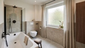 Badezimmer, OG (Dieses Bild wurde mithilfe von KI generiert und dient ausschließlich Originalbild als Visualisierungsidee)