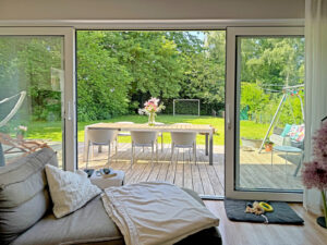 Sichtachse Wohnzimmer richtung Garten