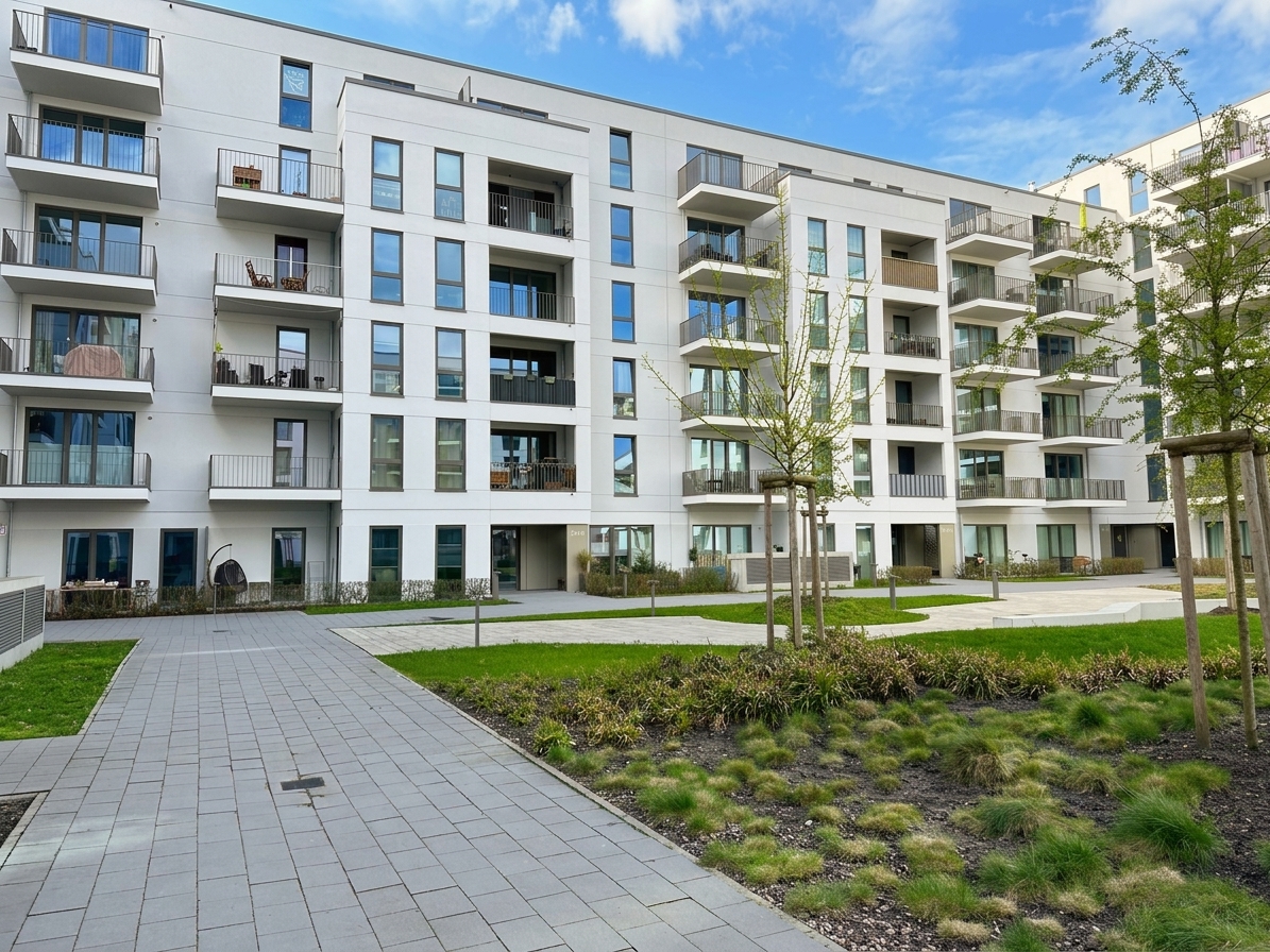 Hausansicht Innenhof - KI-generiert