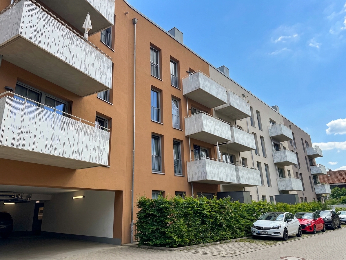 Ansicht vom Parkplatz