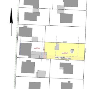 Lageplan nach Vermessung