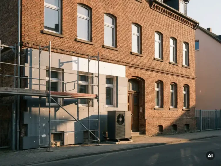 Vermietetes Backstein-Mehrfamilienhaus in Hamburg bei der energetischen Sanierung