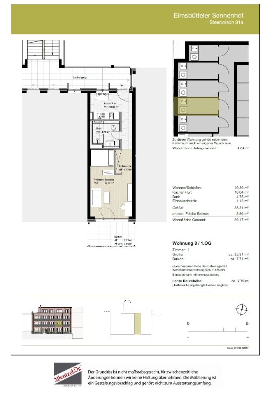 Durchdachte Wohnung mit allem Komfort - Grundriss