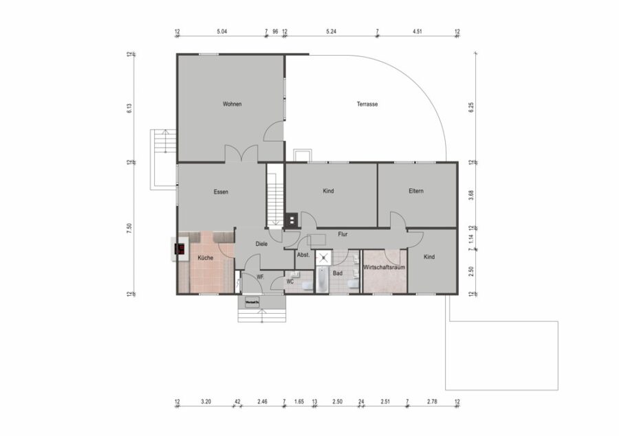 Ihr neues Zuhause zum unschlagbaren Preis: Bungalow auf einem befristeten Erbpachtgrundstück! - Grundriss Erdgeschoss