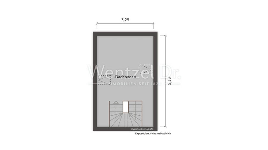 PROVISIONSFREI für Käufer – 5-Zimmer-Doppelhaushälfte mit zwei Stellplätzen in rückwärtiger Wohnlage - Dachgeschoss