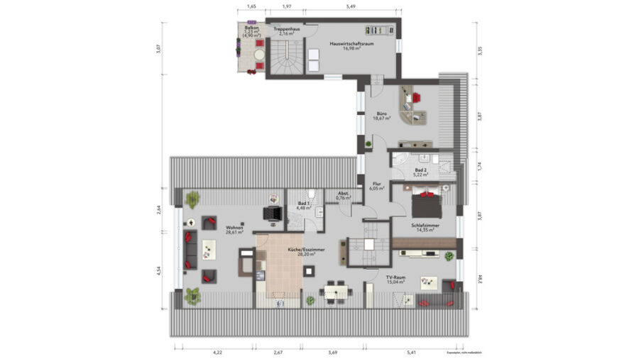 Charmantes Zweifamilienhaus mit großem Grundstück - Grundriss OG