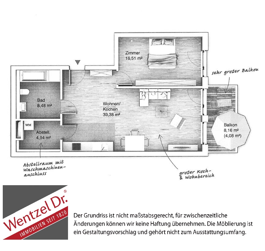 Jetzt bewerben, besichtigen, anmieten! - Grundriss