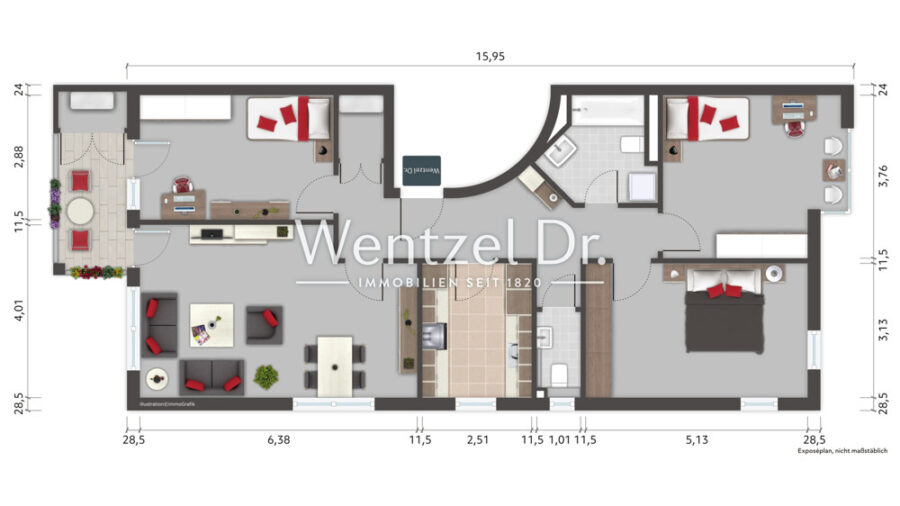 Traumhafte & lichtdurchflutete Wohnung mit TG-Stellplatz! - Grundriss