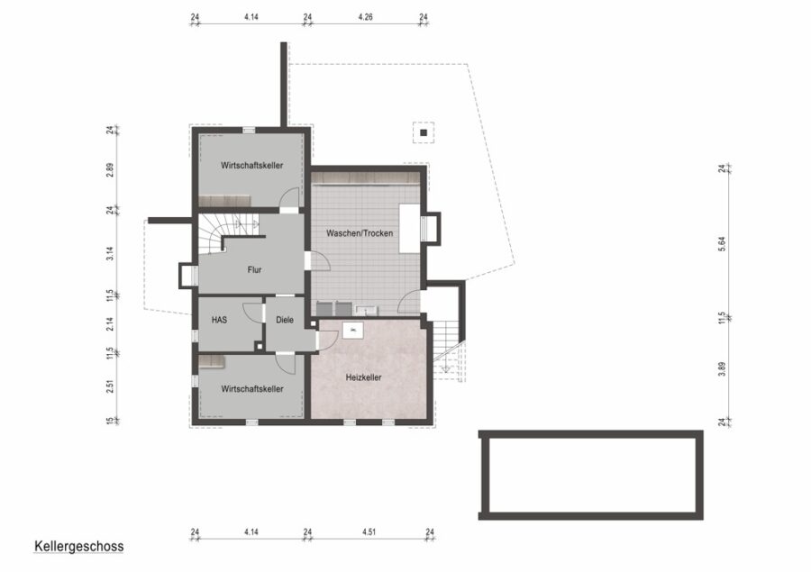 PROVISIONSFREI FÜR KÄUFER - Grundstück mit Potenzial: Sanierungsbedürftiges Haus in Groß-Gerau - Keller