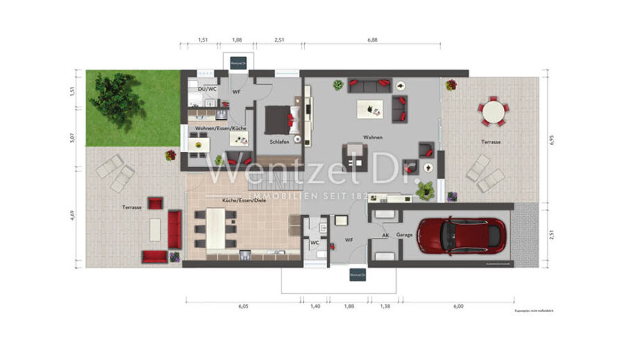 Großzügiges Architektenhaus mit Einliegerwohnung auf Traumgrundstück in wunderschöner Wohnlage - Erdgeschoss