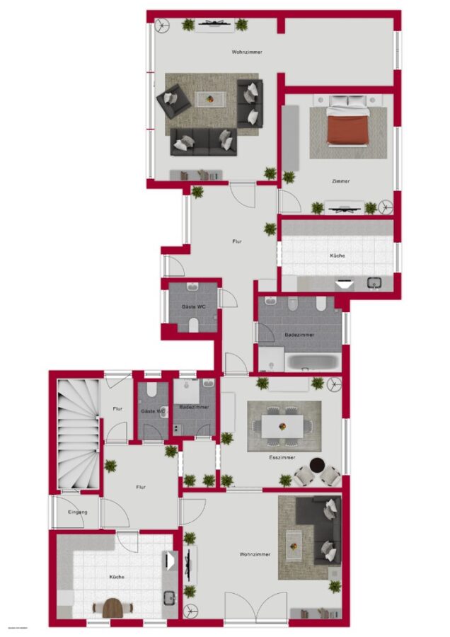 Preisanpassung im Steinbergviertel: Sanierungsbedürftiges ZFH auf über 1.000m² Grundstück - Grundriss EG