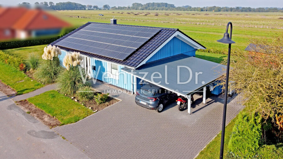 Provisionsfrei für Käufer - Idyllisches Holzhaus mit modernster Technik und unverbautem Weitblick! - Luftaufnahme