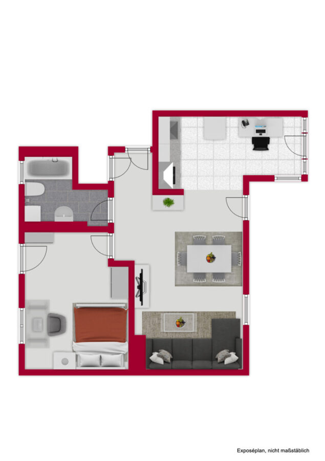 Gepflegte 2-Zimmer Wohnung mit zwei Balkonen und TG-Stellplatz in Innenstadtnähe zu verkaufen! - Grundriss