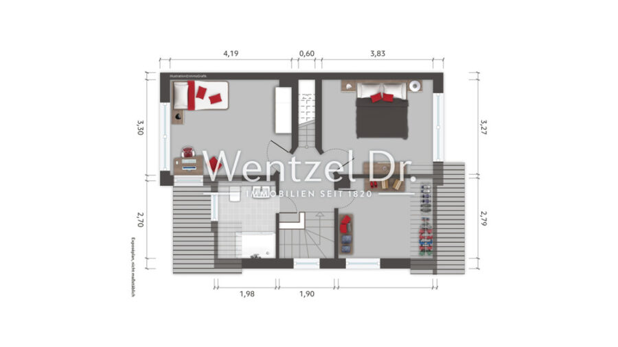 PROVISIONSFREI für Käufer –Doppelhaushälfte auf 575 m² Grundstück! - Obergeschoss