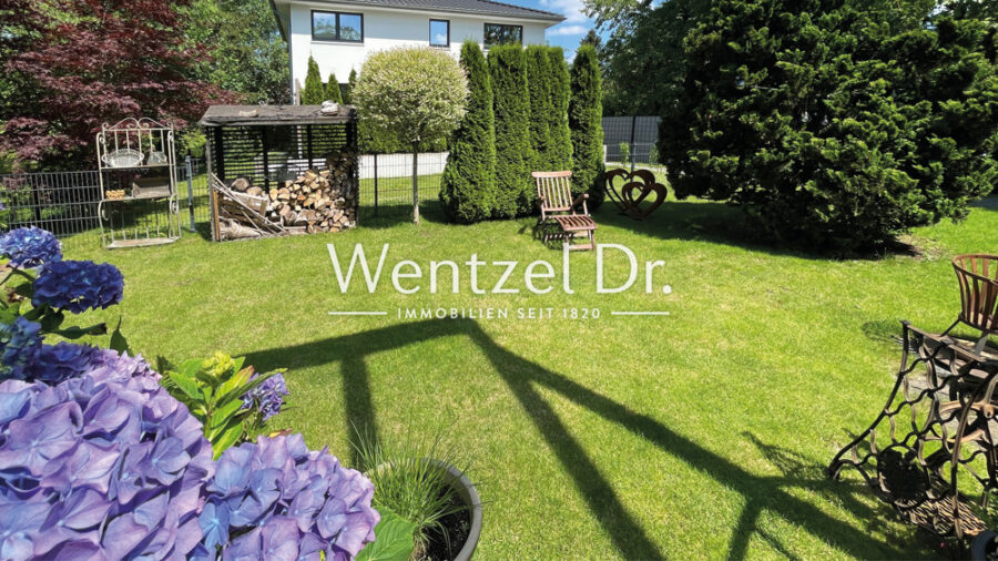 PROVISIONSFREI für Käufer –Doppelhaushälfte auf 575 m² Grundstück! - Blick in den Garten