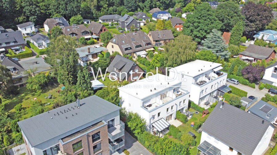 PROVISONSFREI für Käufer – Stilvolles und geräumiges Stadthaus in rückwärtiger Lage! - Luftaufnahme