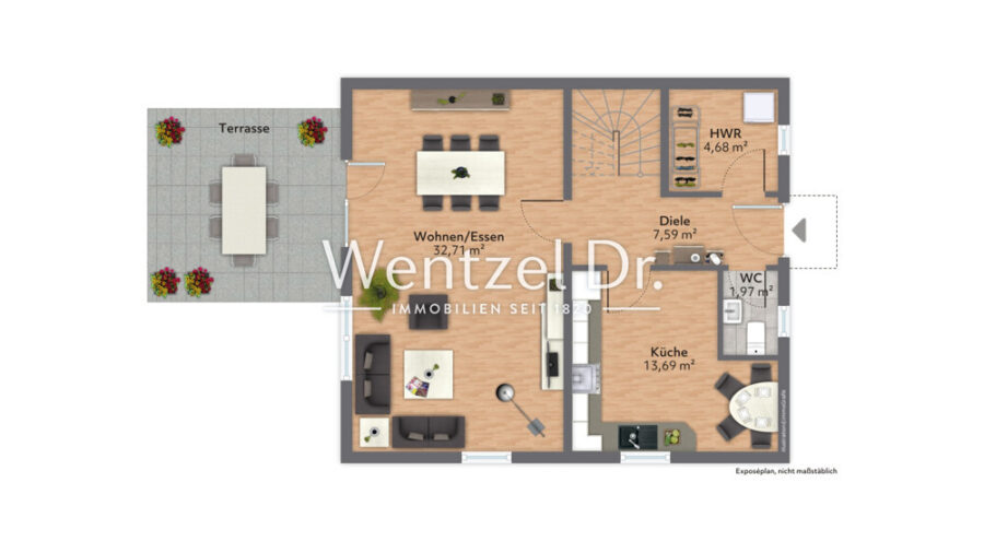 Modernes EFH mit Doppelcarport in ruhiger Wohnlage ! - Grundriss, EG