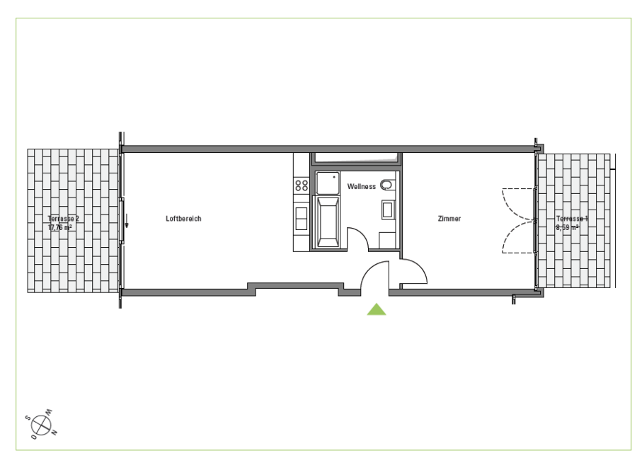 Wohnen am Zoopark - Erdgeschosswohnung mit 2 Terrassen - Grundriss