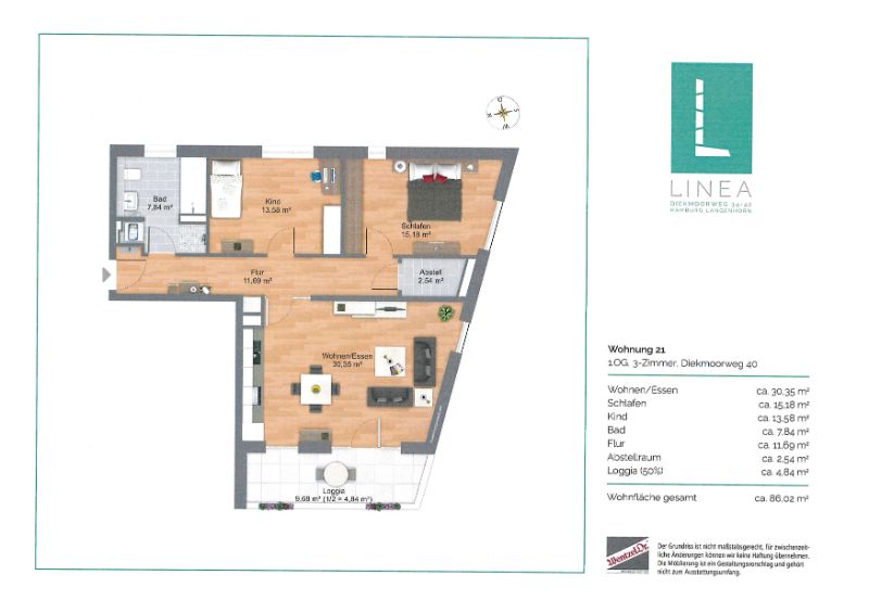 Genießen Sie den Komfort einer Neubauwohnung! - Grundriss