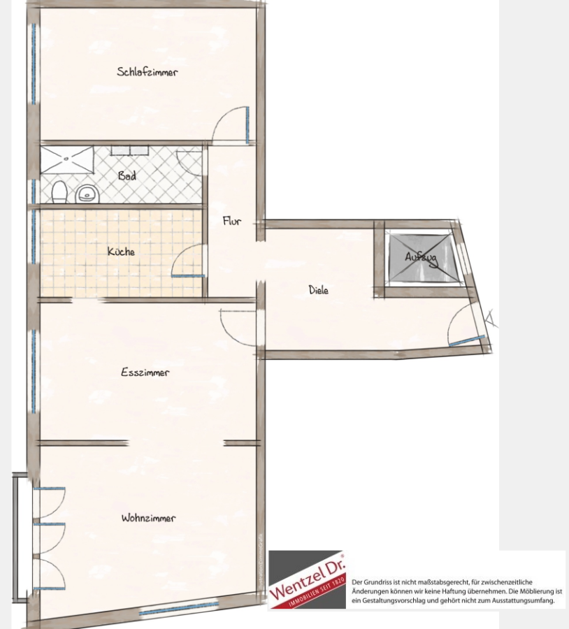 Schöne Wohnung im Herzen von Winterhude! Mit Fahrstuhl. - Grundriss