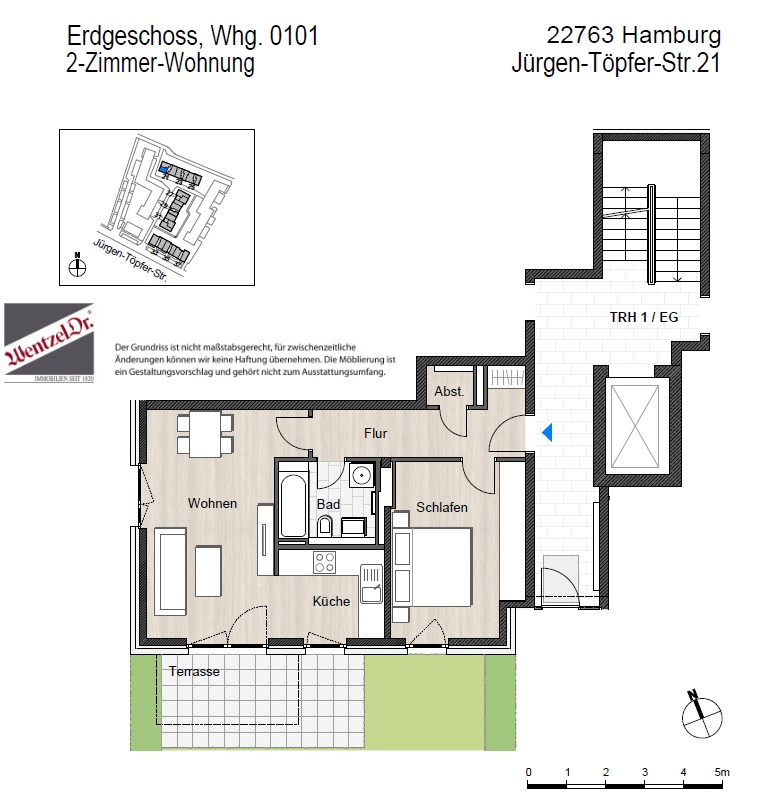 Kuschelige 2 Zimmer Wohnung mit TOP Anbindung! - Grundriss