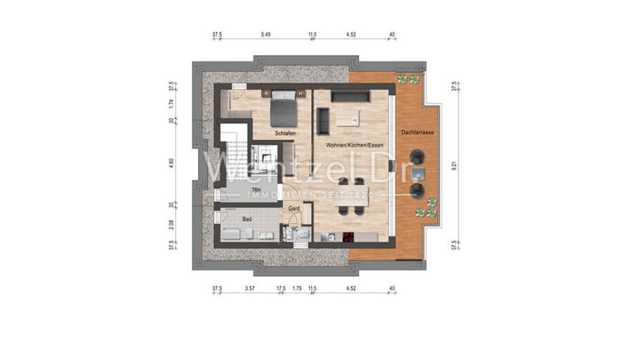 Exklusive Neubauwohnung in exponierter Lage im Dortmunder Süden - Grundriss Penthouse