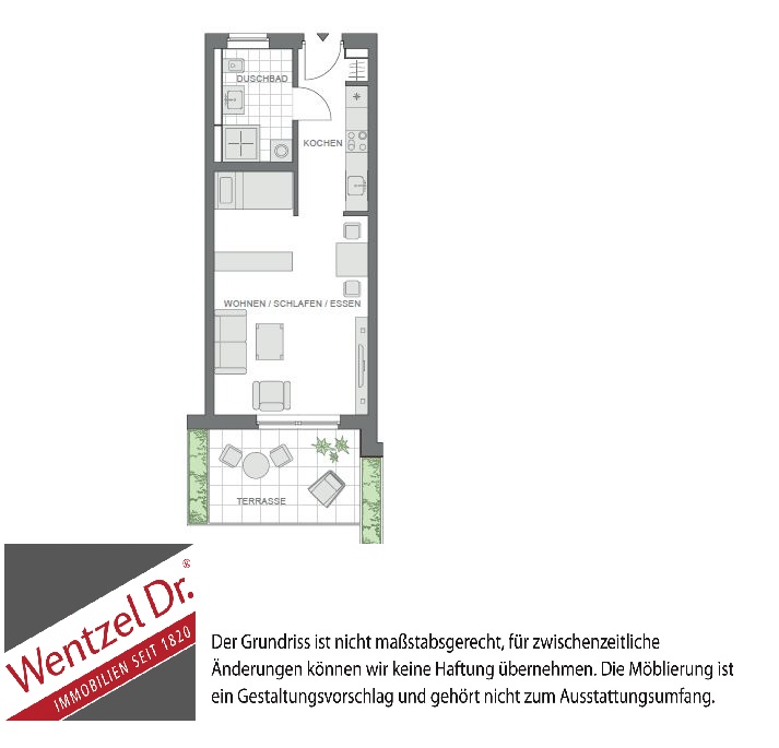 Single-Apartment zum neuen Jahr! - Grundriss