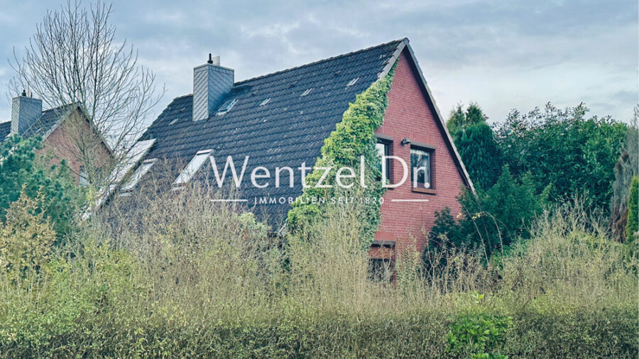 Einfamilienhaus im Dornröschenschlaf mit Nutzkeller, Garage und Carport - Außenansicht