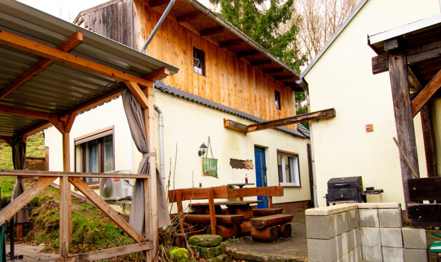 Idyllisches Doppelhaus in Reinhardtsdorf-Schöna - Terrasse