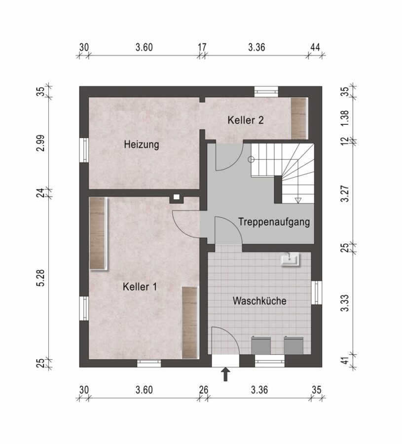 Herrschaftliche Stadtvilla auf großzügigem Grundstück mit Anbaupotential! - Keller