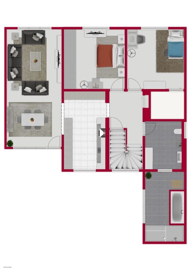 Großzügiges Zweifamilienhaus in Braunshardt – Modern und vielseitig nutzbar! - Grundriss OG