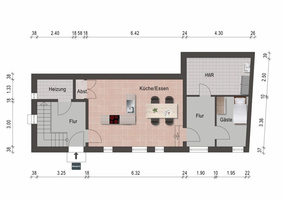 Wunderschönes Anwesen mit 2 EFH, Teich, Bürotrakt, Werkstatt, Hof, Garten, Fahrzeughalle und Scheune - NG EG