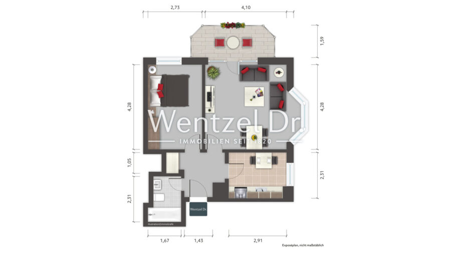 Charmante Wohnung mit Balkon neben dem „Alstertal-Einkaufszentrum“ - Grundriss