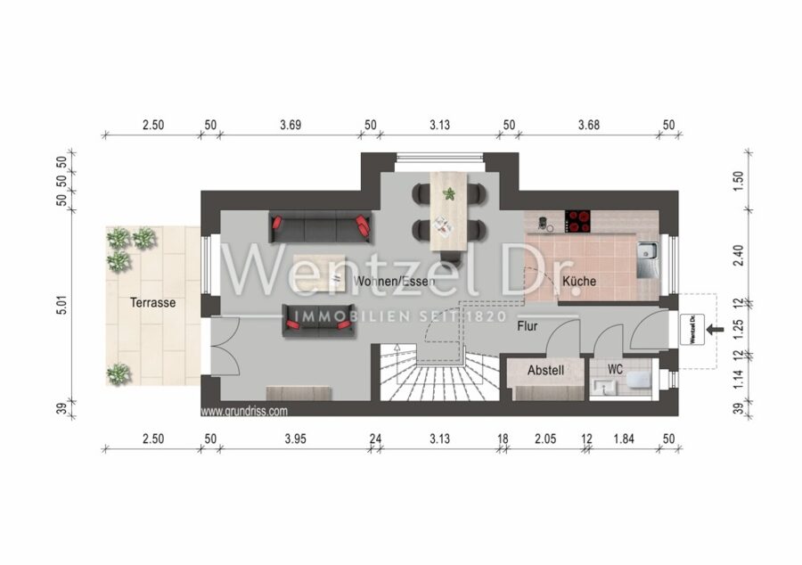 Erstbezug zur Miete: Topmodernes Neubau-Endreihenhaus mit 4 Zimmern und über 150 m² Wohnfläche! - Grundriss EG_ERH