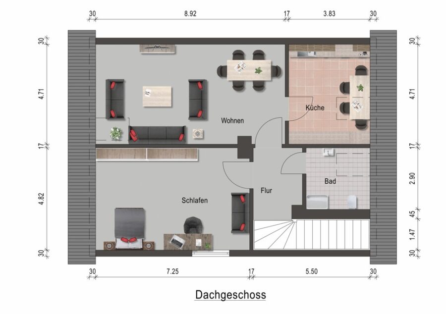 Reihenendhaus mit viel Platz in ruhiger & grüner Nachbarschaft! - GR-DG