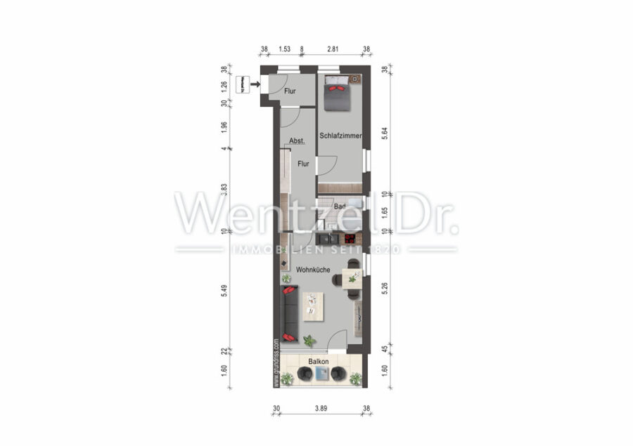 Erholung an der Ostsee – 2-Zimmer-Terrassenwohnung in Pelzerhaken - Grundriss