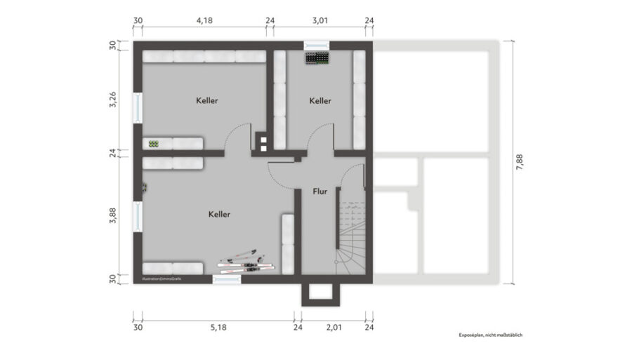 Zweifamilienhaus in ruhiger Lage – Ihr neues Zuhause oder eine Kapitalanlage - Grundriss KG