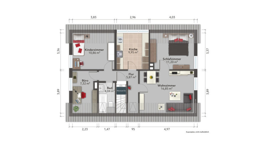 Zweifamilienhaus in ruhiger Lage – Ihr neues Zuhause oder eine Kapitalanlage - Grundriss OG