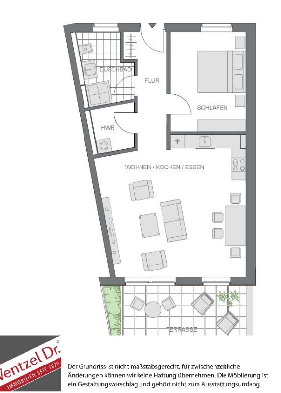 Terrasse - Offene Wohnküche - Designorientierte Ausstattung - Grundriss