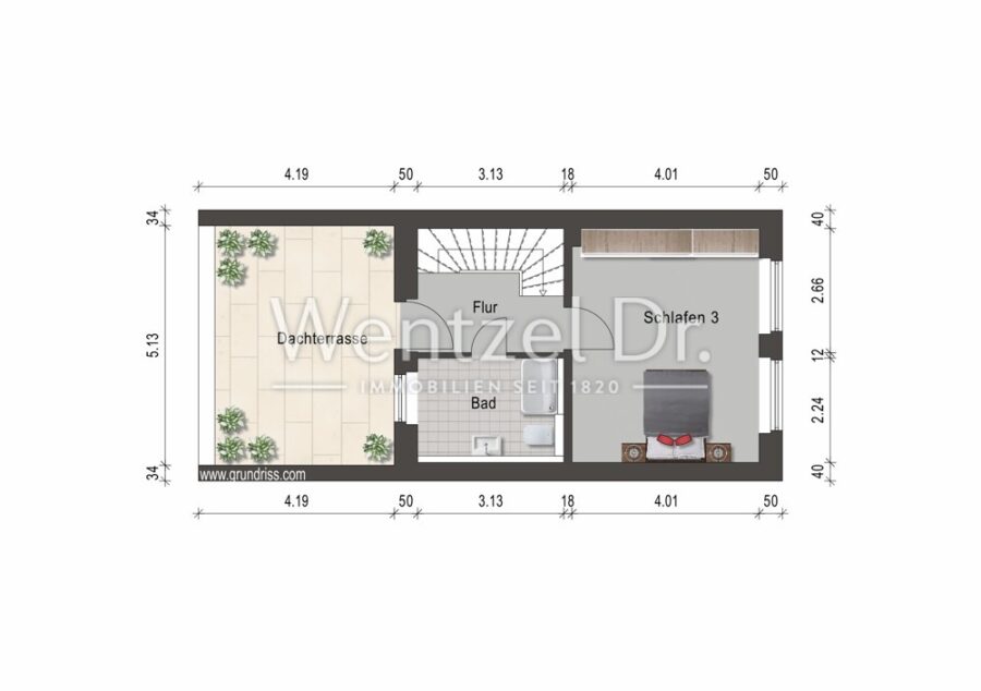 Provisionsfrei für Käufer - Nur noch wenige Häuser verfügbar! Neubau-RMH ab 359.000,- Euro - Grundriss DG_MRH