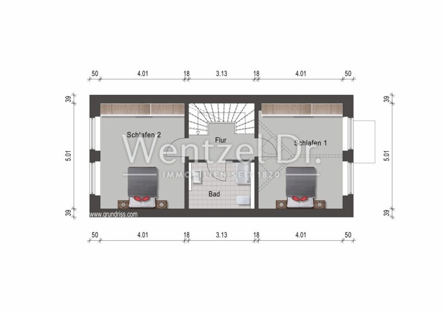 Provisionsfrei für Käufer - Nur noch wenige Häuser verfügbar! Neubau-RMH ab 359.000,- Euro - Grundriss OG_MRH