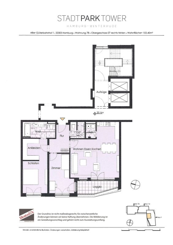 Zentrale Neubauwohnung für die ganze Familie mit weitem Ausblick - Grundriss