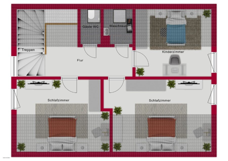 Preisanpassung!!! - Über 1.000 m² Grundstück im Darmstädter Steinbergviertel inkl. Abrissobjekt - Grundriss OG