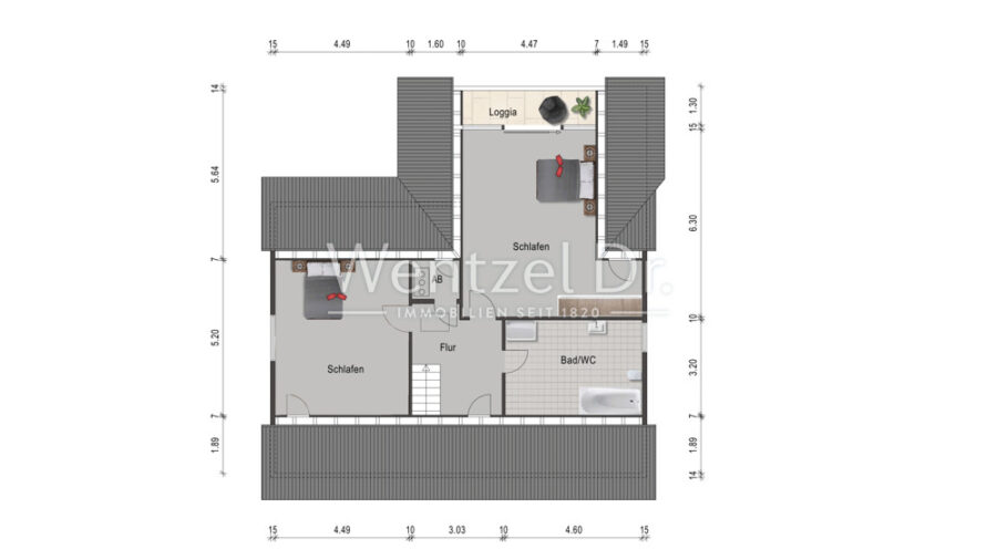 3.055 m² Grundstück! Geräumiges Einfamilienhaus mit Potenzial! - Grundriss Dachgeschoss