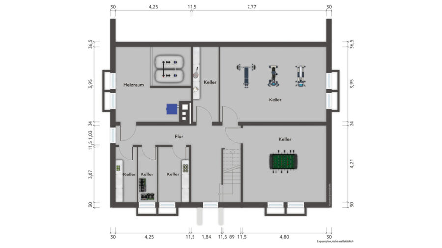 Einfamilienhaus mit Gartenparadies - Grundriss KG