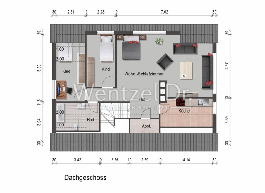 Großzügiges Einfamilienhaus mit Einliegerwohnung - Tolles Grundstück, Wintergarten und Garage! - Dachgeschoss