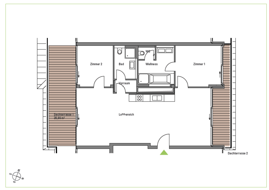 Großzügige 3 Zimmerwohnung am Zoopark - Grundriss