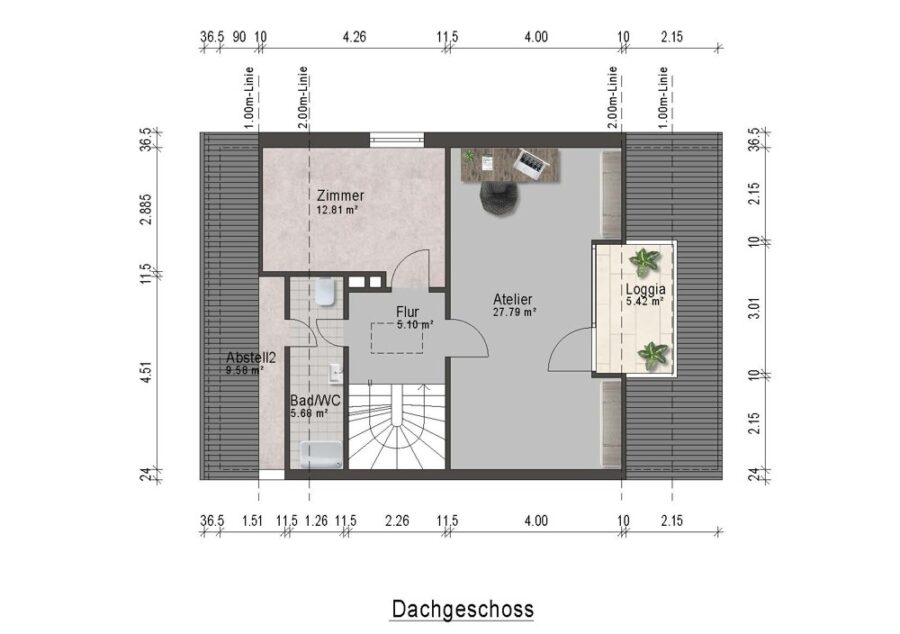 Willkommen in Eltville - sehr gut geschnittenes Haus mit Garten in beliebter Lage - Grundriss DG