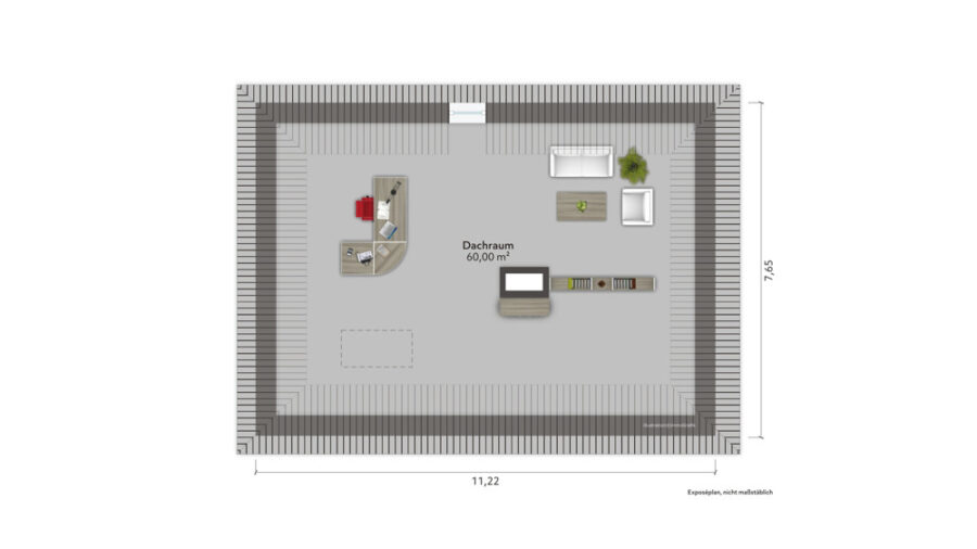 Modernes Zweifamilienhaus in Stelle - Grundriss Dachraum